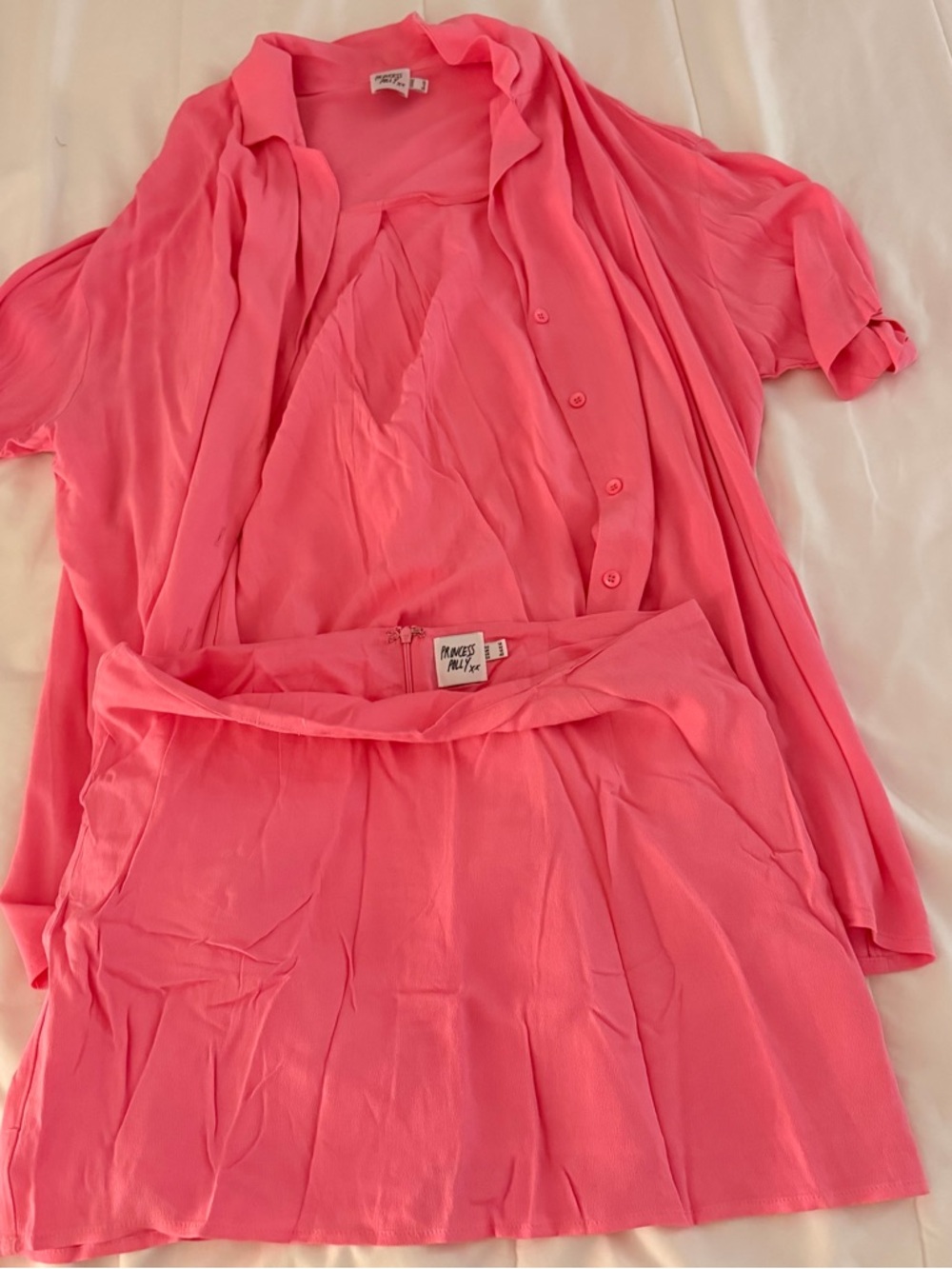 Princess Polly Hot Pink Two-Piece Set